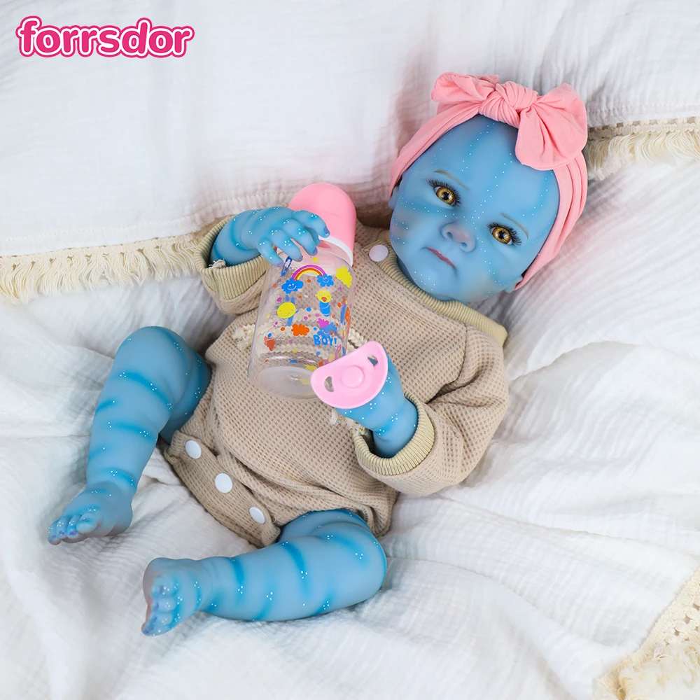

18-дюймовые реалистичные куклы Reborn Baby Girl Bettie Avatar Bebe Reborn из синей кожи, ручная роспись 3D-кожи с детальными венами Muñecas