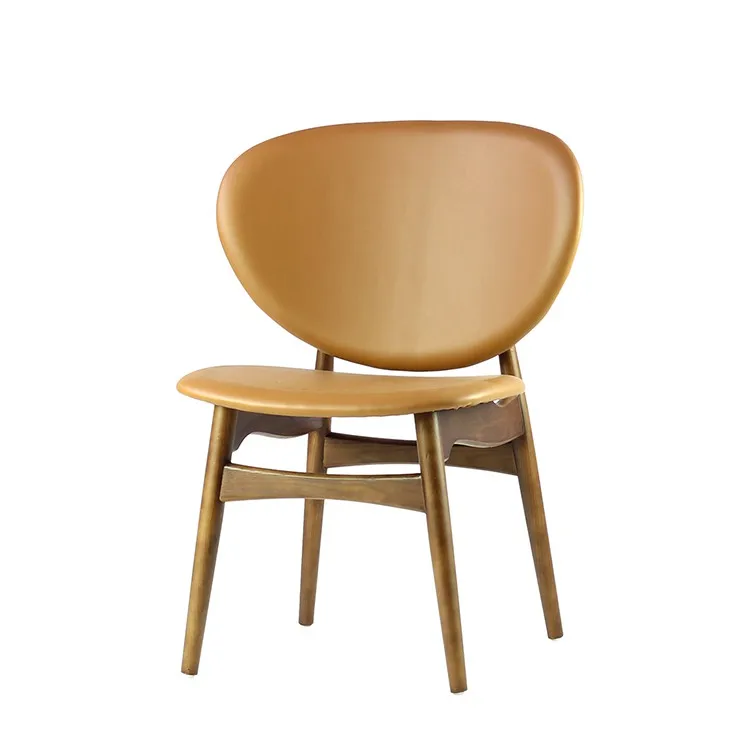 #￥Ergonomic Dining Chair with FAS Ash Wood Frame - Italian Design, Luxury Microfiber Seat for Modern Restaurants