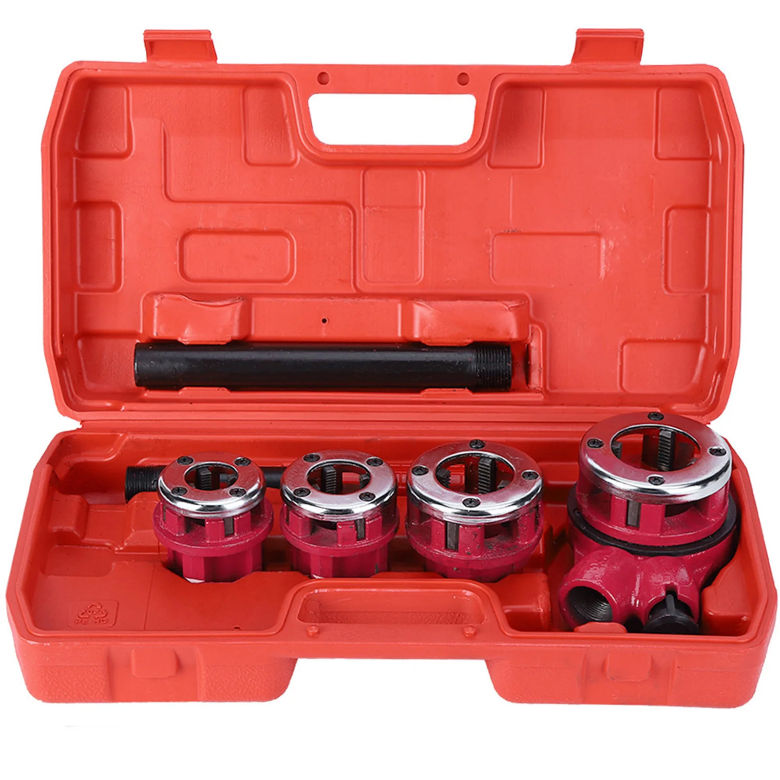 4 Dies Manual Plumber Pipe Threading Kit Pipe Threading Threader Tool Kit 1/2