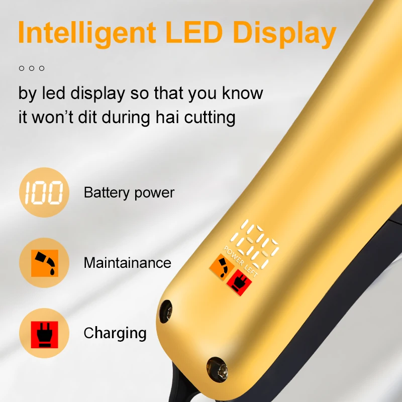 

Professional Electric Hair Clippers USB Rechargeable for Men Hair Trimmer Kit Cordless Beard Trimmer Haircut Grooming Kit