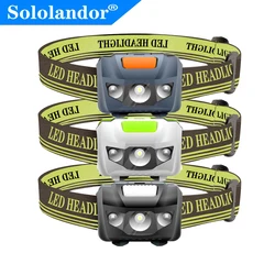 SOLOLANDOR Mini Head Lamp 4 Mode Waterproof LED Flashlight Super Bright Headlight Headlamp Torch Lanterna Use AAA Battery