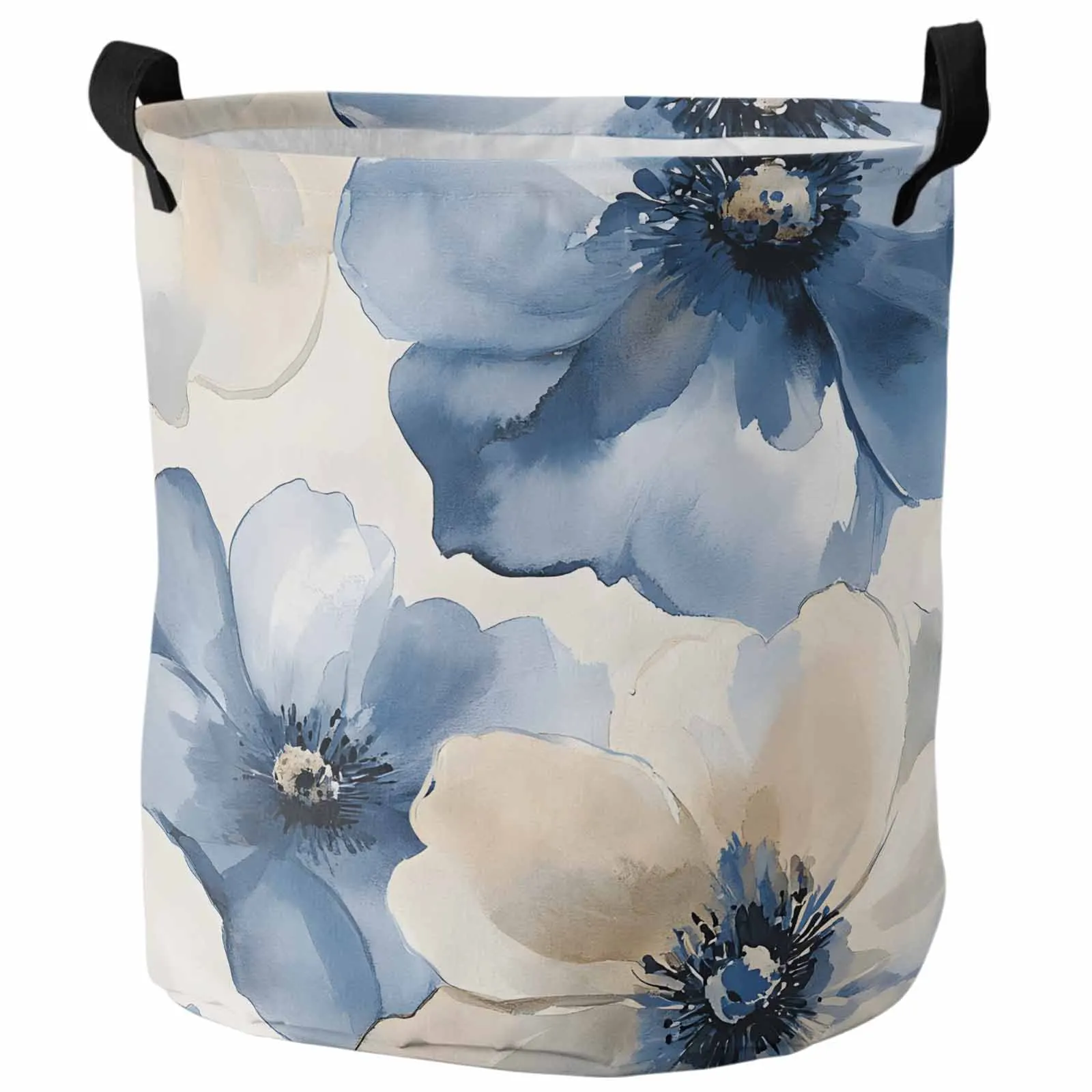 

Spring Camellia Flower Plant Dirty Laundry Basket Foldable Waterproof Home Organizer Clothing Children Toy Storage Basket