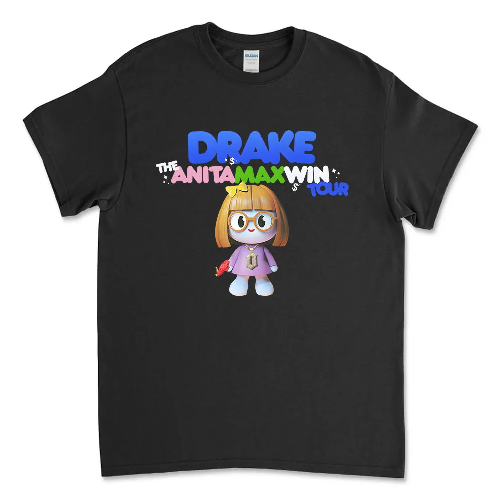 The Anita Max Win Tour 2025 Drake Tshirts High Quality Round Neck Unisex T-shirt Summer Casual Short Sleeve Tee-shirt Men Tees