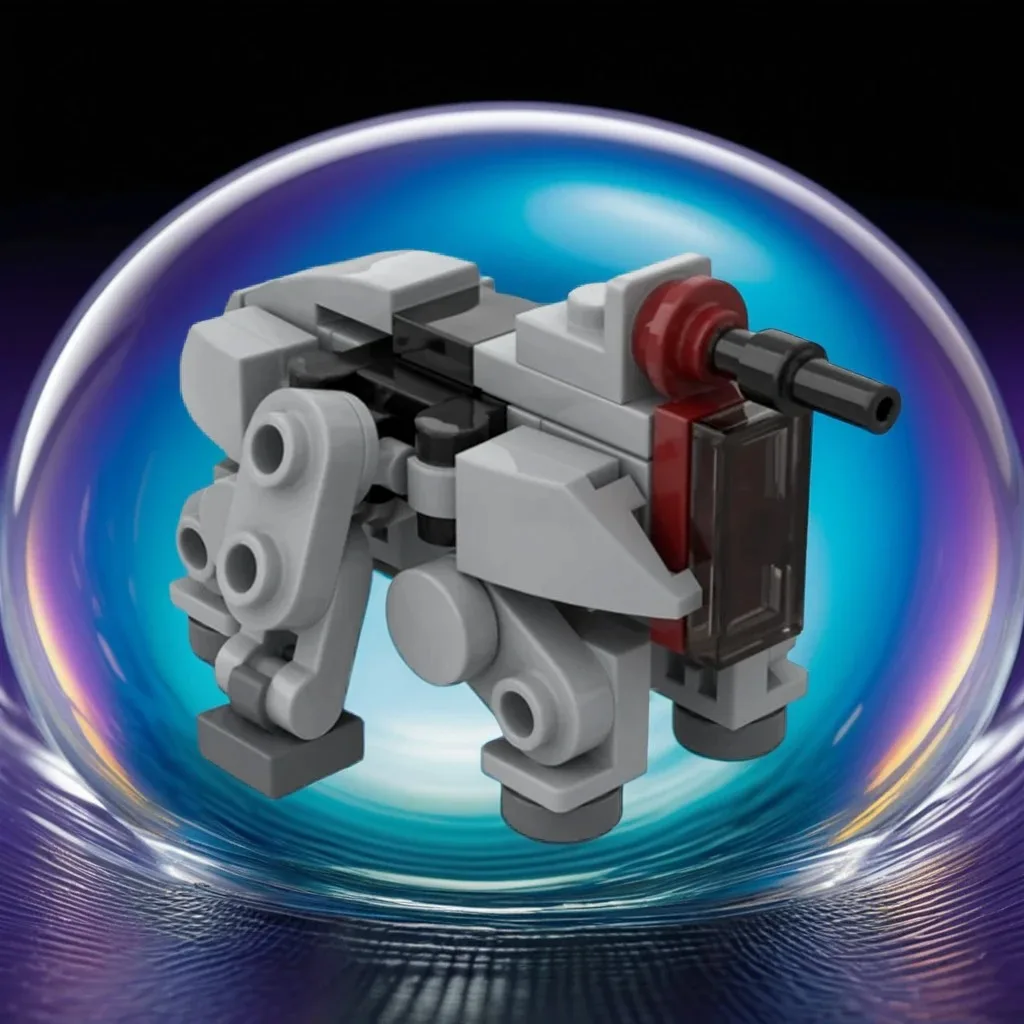 

54 шт. MOC Stars Warss Микромасштаб AT-TE Прочная модель DIY Строительные блоки Игрушки на день рождения Подарок