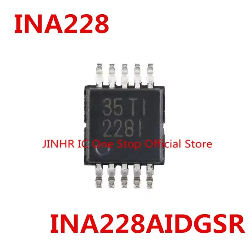 New 2PCS INA228 INA228-Q1, INA228AIDGSR Marking 228I, INA228AQDGSRQ1 Marking 228Q, 10-VSSOP