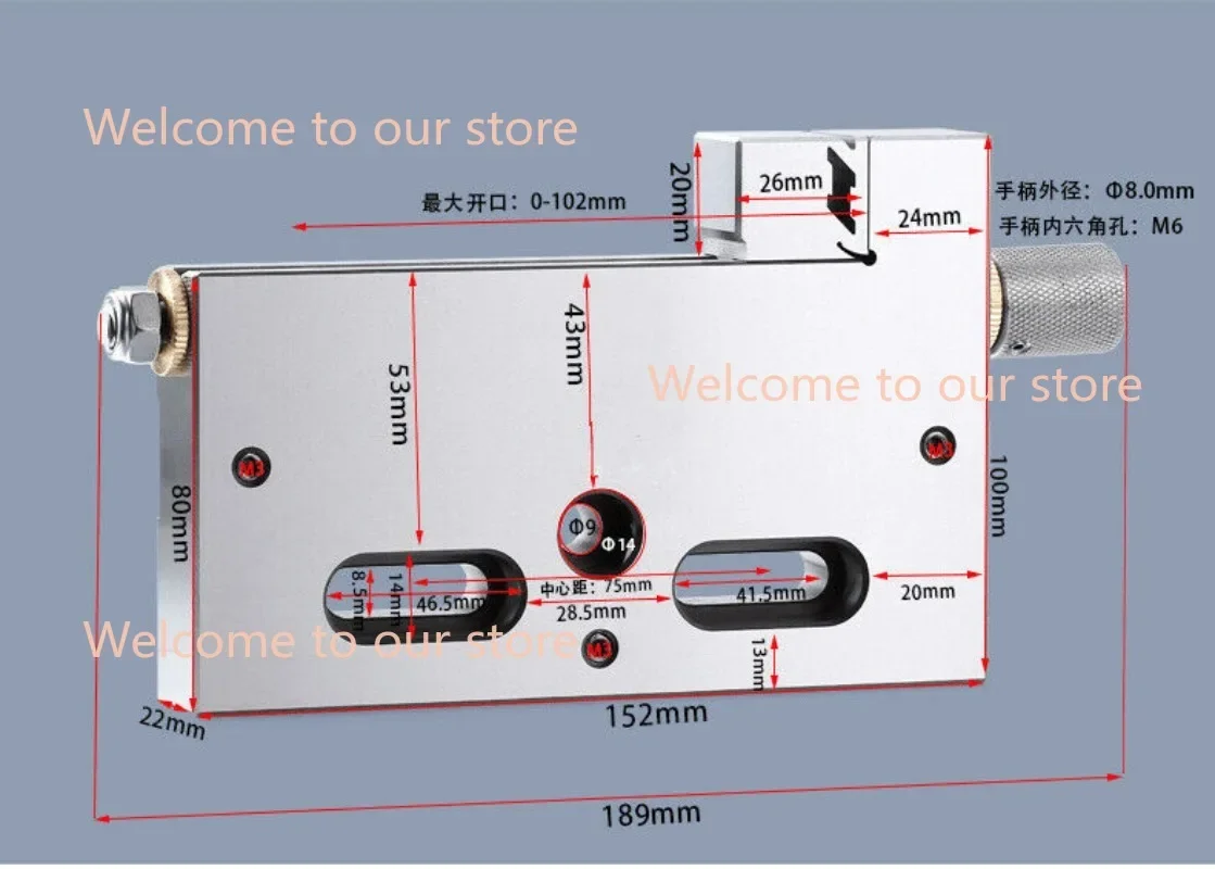 ステンレス鋼のボタンクランプ,4インチ,100mm,3 kg