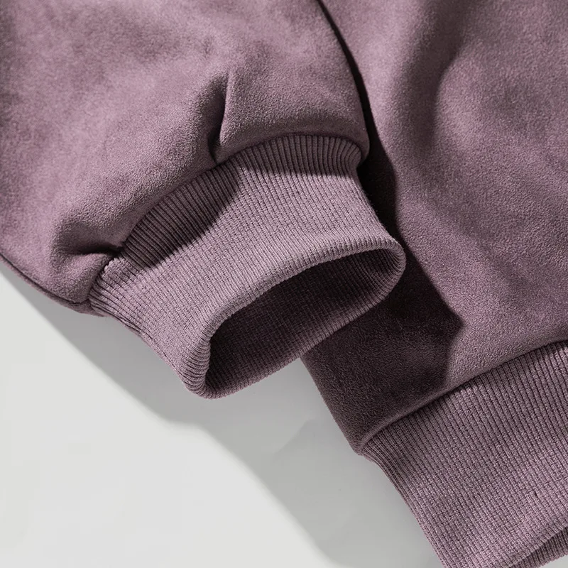 2025 New Style Leather Canvas Solid Color Sweatshirt for Men - Spring New American Retro Shirt for Couples - Hooded Coat