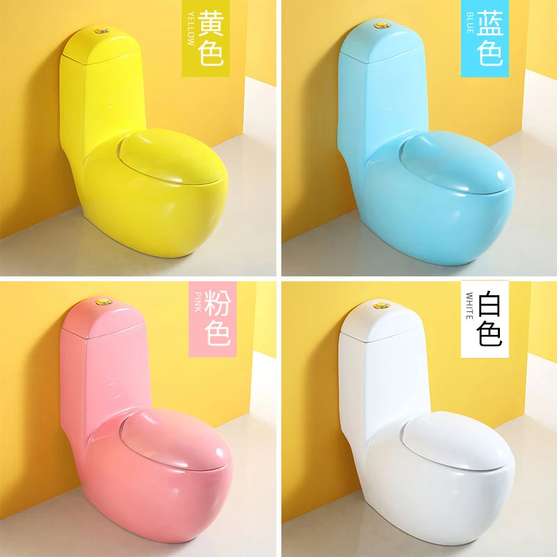 Creative egg color toilet super-cyclone water-saving gold toilet mute creative pumping color toilet