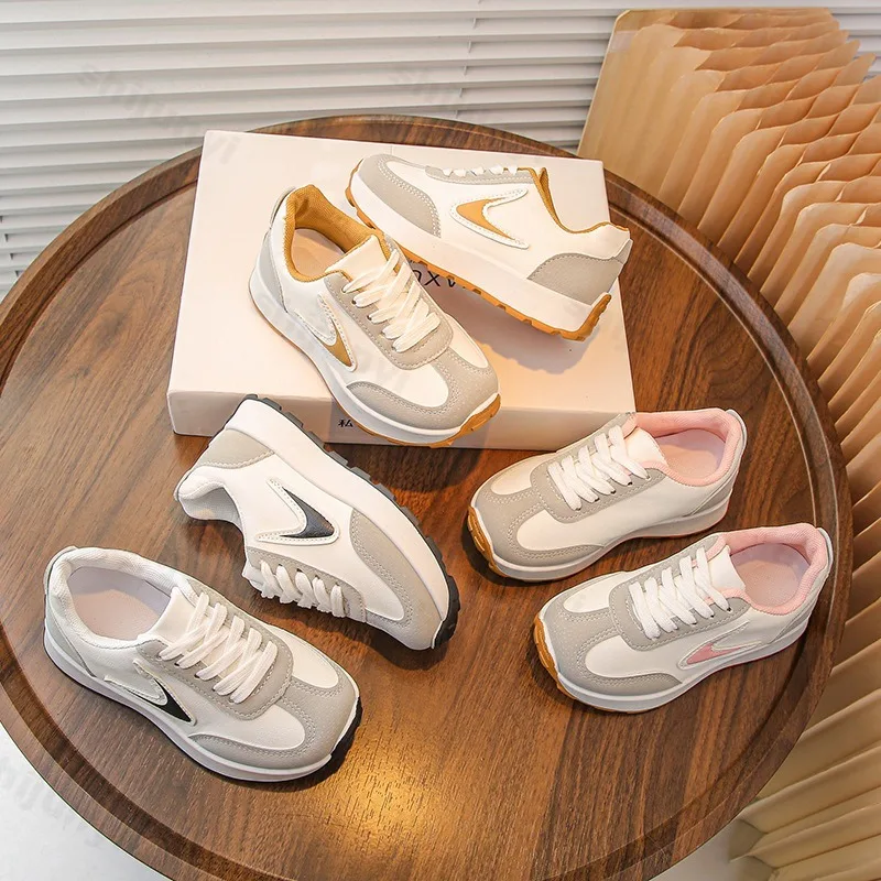 Children Casual Sneakers Autumn Comfortable Anti Slip Boys Girls Outdoor Running Shoes Fashion Lace Up Kids Leisure Sports Shoes