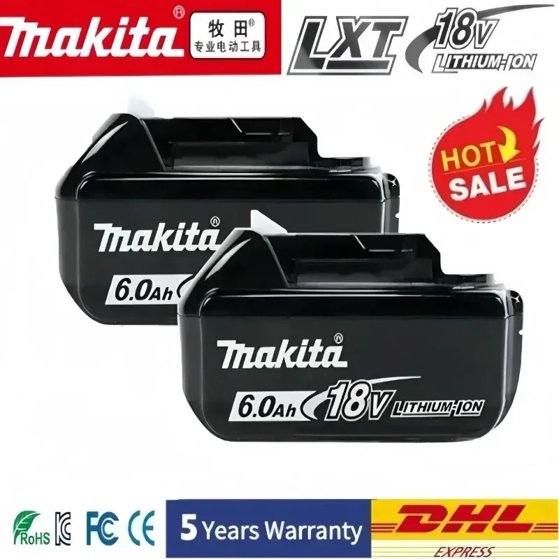 

100% Original Makita 6Ah for Makita 18V Battery BL1830B BL1850B BL1850 BL1840 BL1860 BL1815 Replacement Lithium Battery