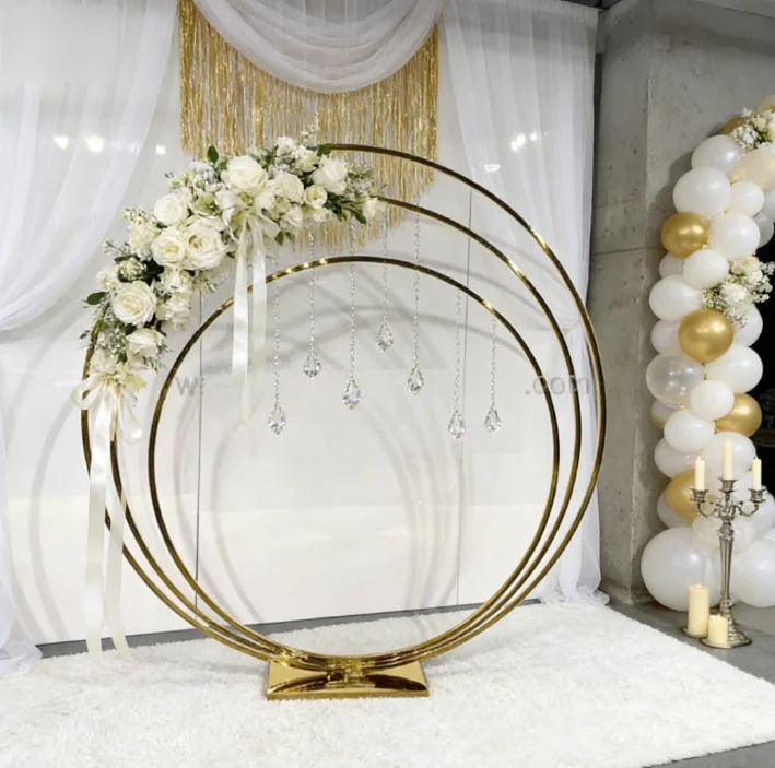 

Новая свадебная арка из нержавеющей стали с блестящим золотым покрытием, реквизит для банкетов, выступлений, вечеринок и свадебных мероприятий, декор для фотозоны.