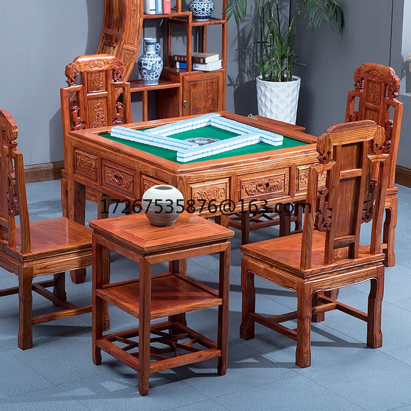 

Китайский полностью автоматический электрический стол для маджонга, обеденный стол двойного назначения, со встроенной системой подачи фишек.