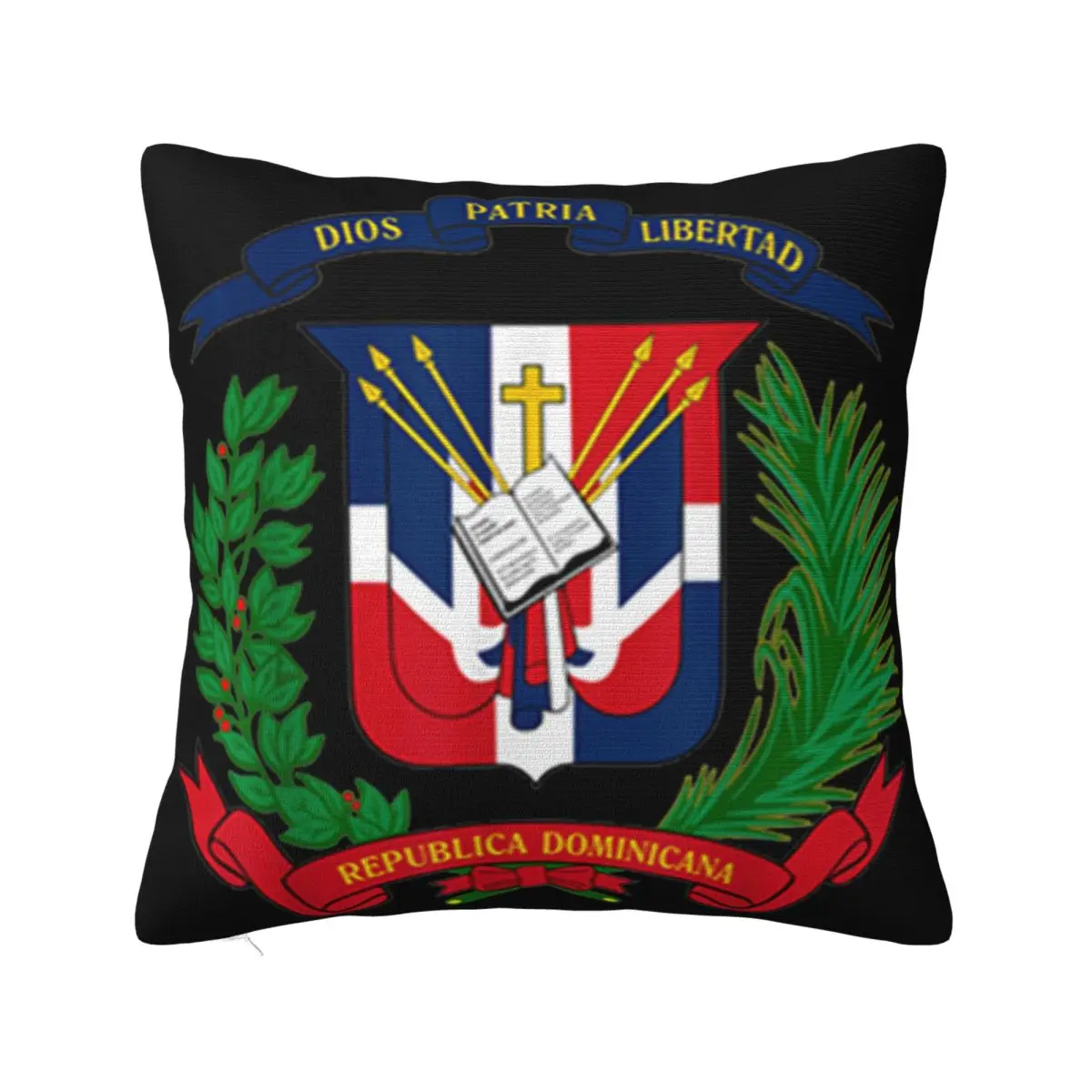 Dominican Flag Coat Of Arms Republica Dominicana Many Colors Stylish Brand New Loose Harajuku Pillow Case