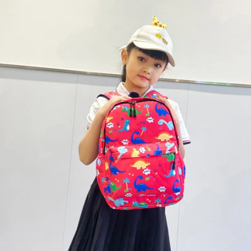 Mochila bordada personalizada para crianças, mochila leve para crianças pré-escolares, mochila de viagem fofa dos desenhos animados para meninos e meninas