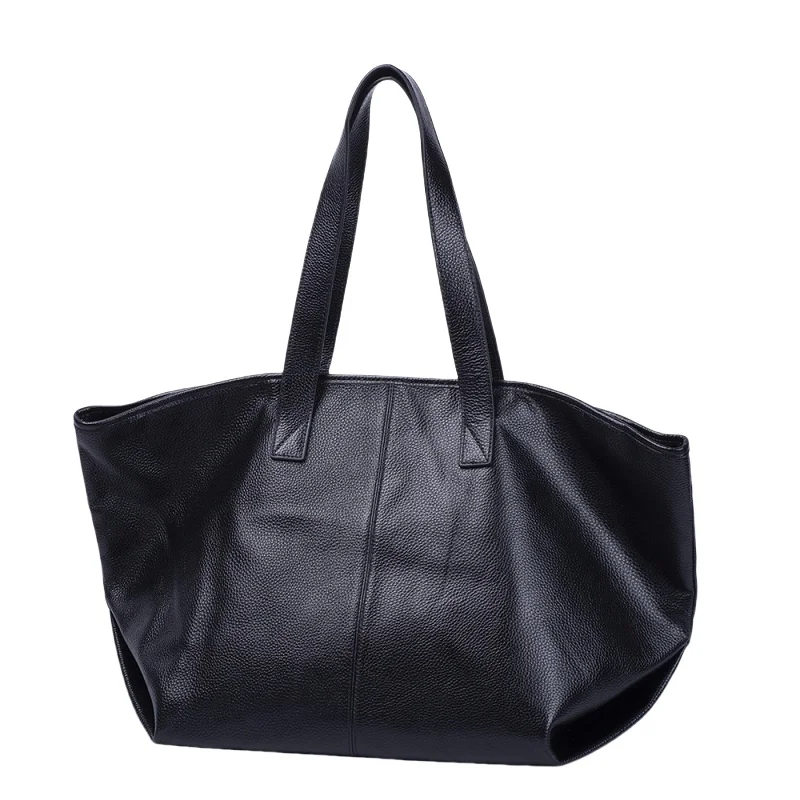 

Classic Genuine Leather Tote Bag for Women Large Capacity Handbags Designer Purses Casual Commuter Work Shopper Shoulder Bags