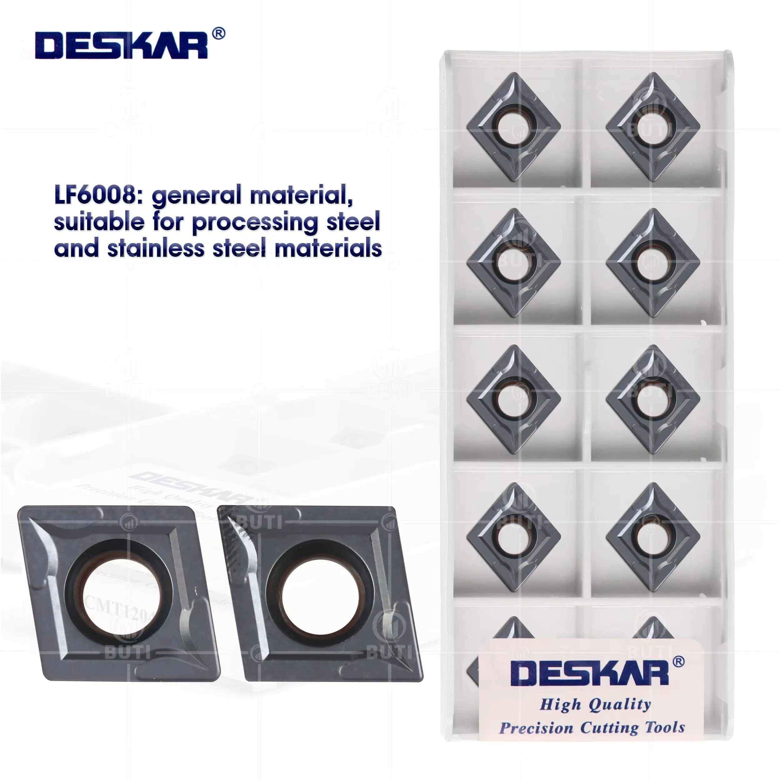 

DESKAR 100% Original CCMT120404 CCMT120408 LF6008 CNC Lathe Carbide Inserts Rhombus Turning Tools Cutter Tool Parts For Machine