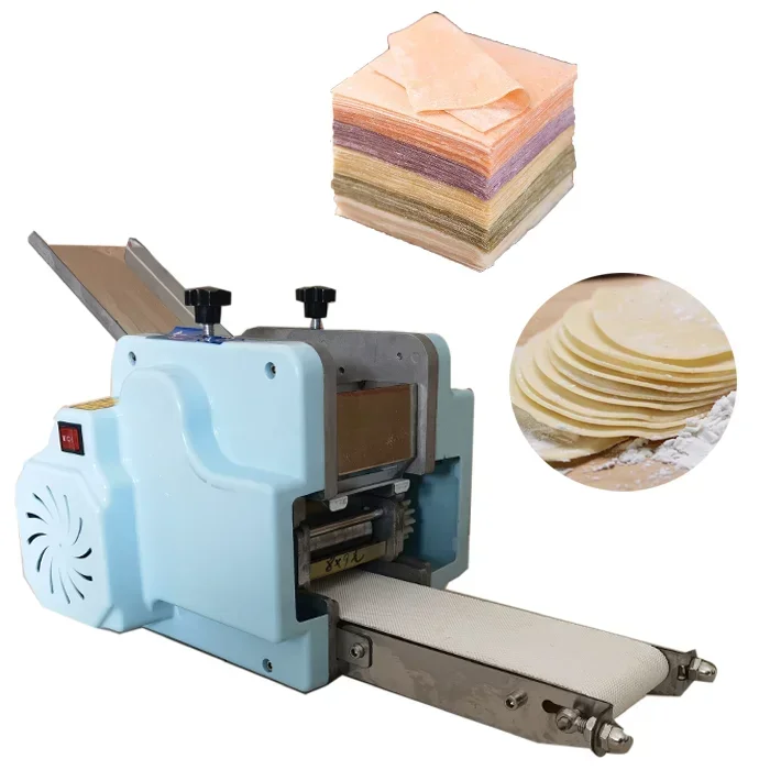 

Commercial Automatic Dough Sheeter Dumpling Wrapper Maker For Gyoza Empanada Tortilla Chapati Roti Making