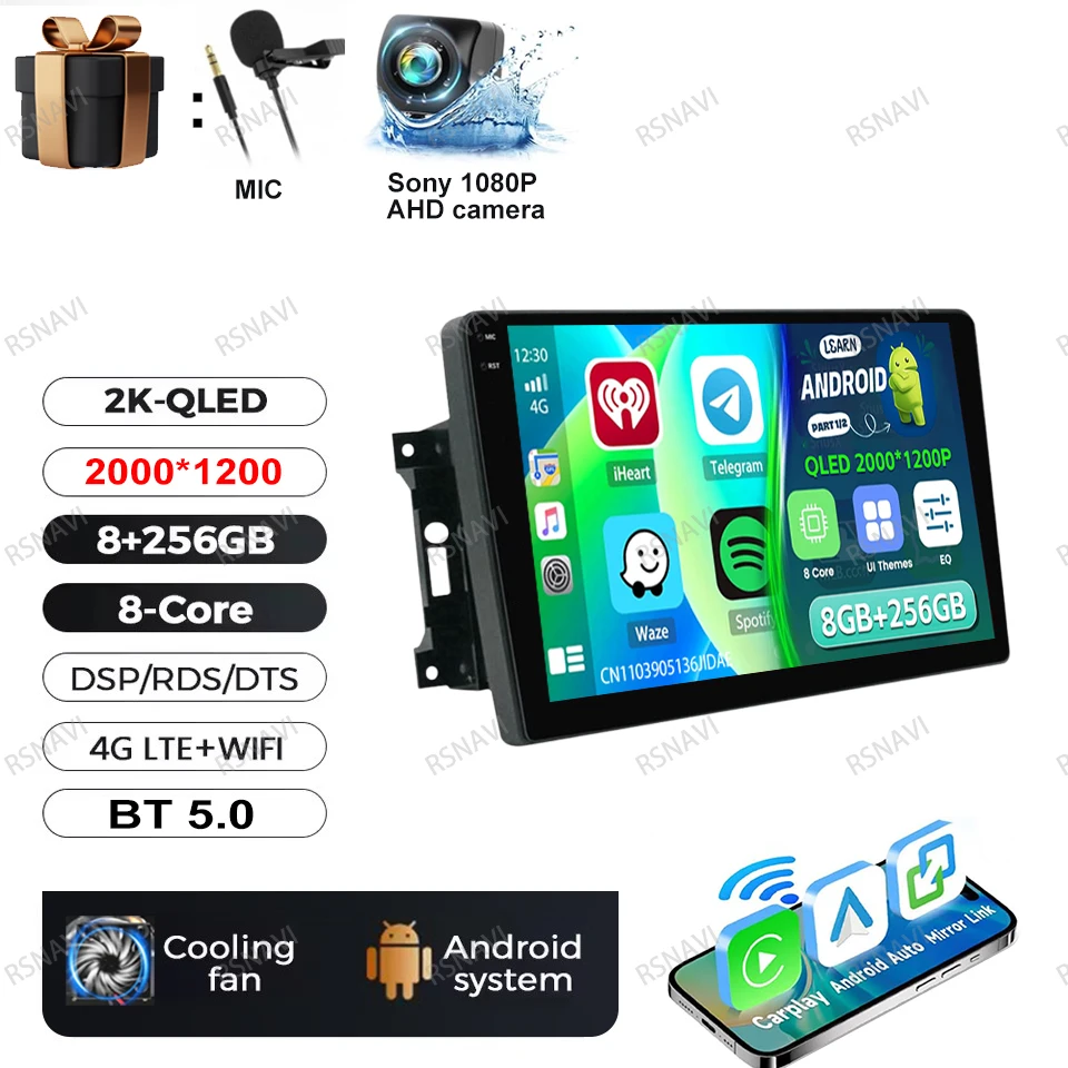 Android 15 Autoradio Voor Jeep Wrangler 3 JK 2007-2018 Head Unit Draadloze Carplay Auto GPS QLED DVD multimedia Navigatie BT