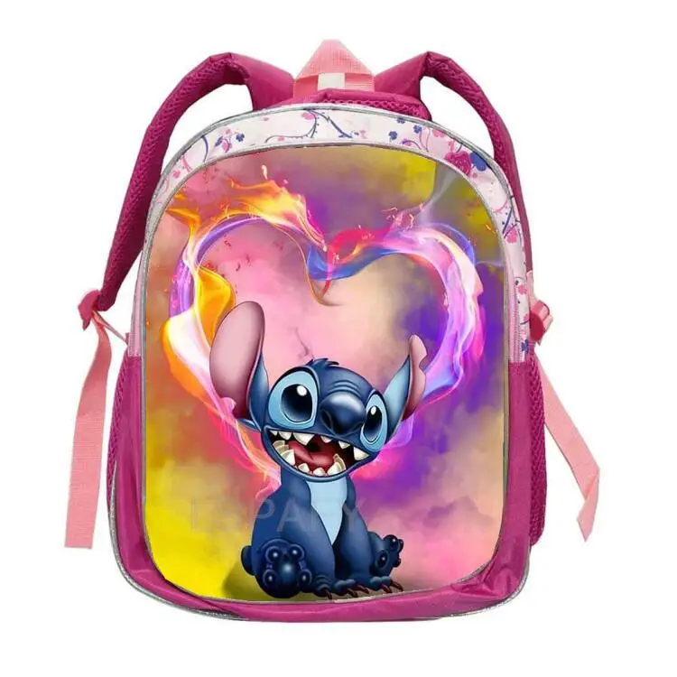 Lilo And Stitch School Bags 3D Children Kids Backpacks Kindergarten Cartoon Pink Toddle Boys Girls Backpack Birthday Gift