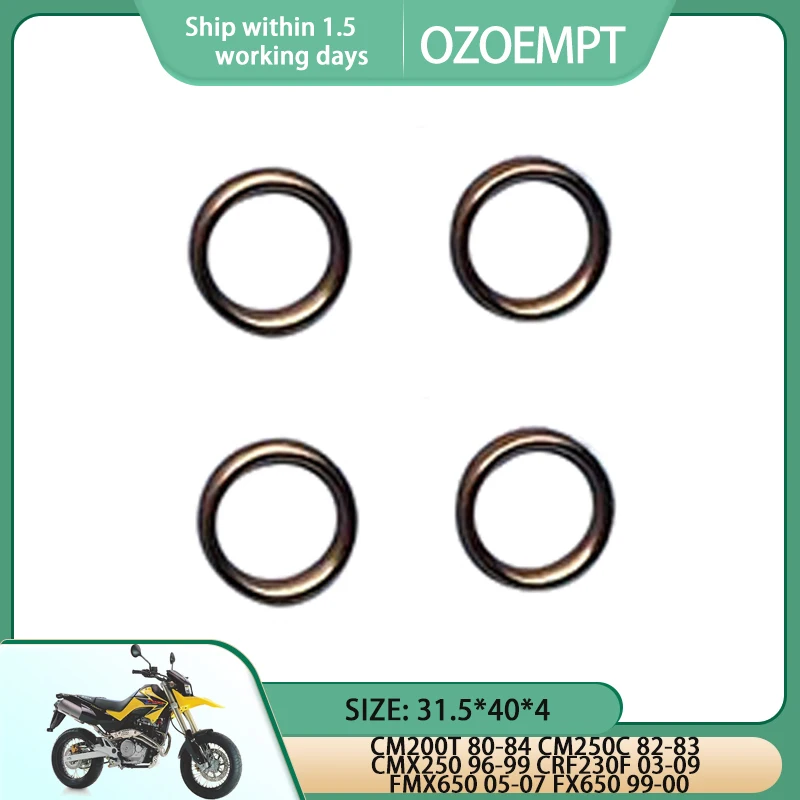 OZOEMPT 31.5*40*4 Exhaust Pipe Gasket For CM200T 80-84 CM250C 82-83 CMX250 96-99 CRF230F 03-09 FMX650 05-07 FX650 99-00