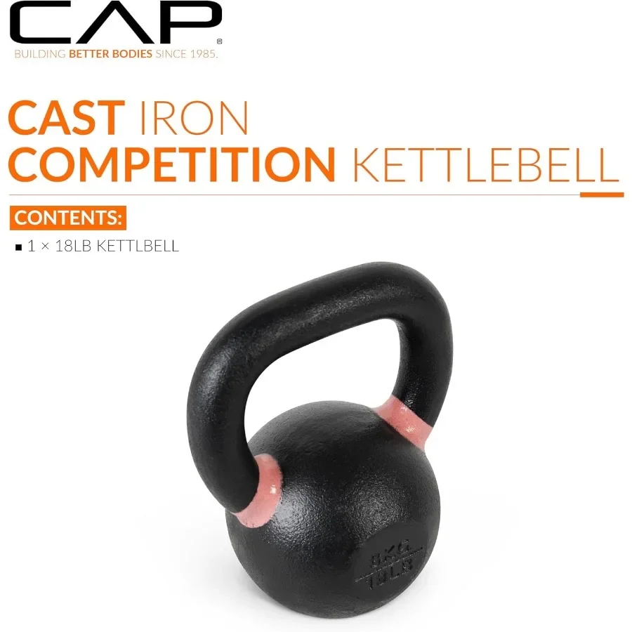 مسابقة Kettlebell من الحديد الزهر لتدريبات القوة وتدريبات اللياقة البدنية، هيكل متين من الحديد الصلب بسلاسة
