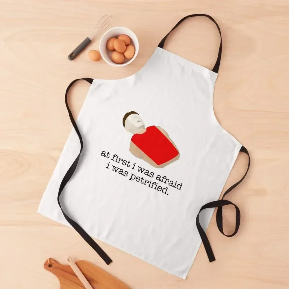 

At First I Was Afraid I Was Petrified Apron Kitchen Household Items bib Kitchen on the wall work gowns for women cleaning Apron