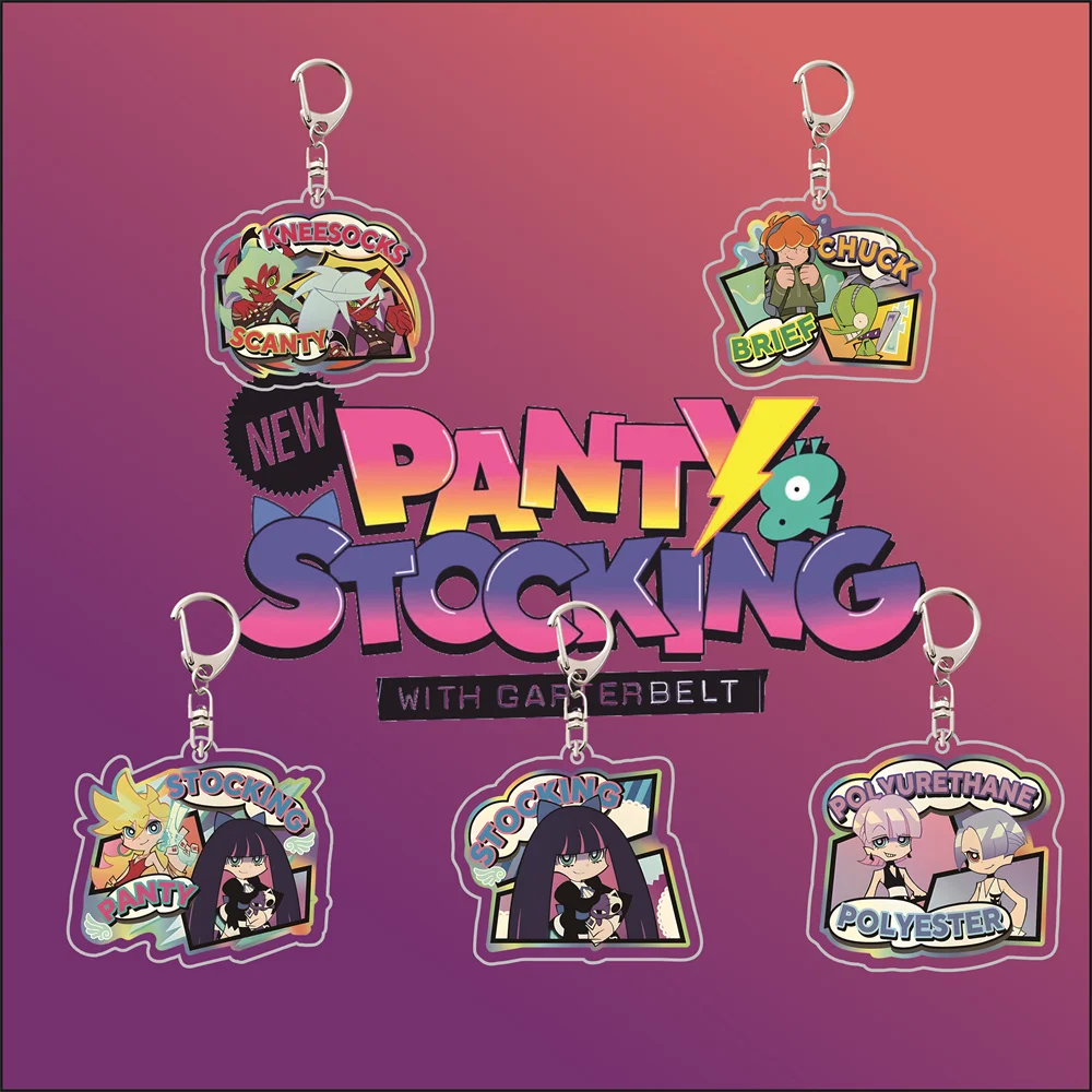 

Anime New PANTY & STOCKING with GARTERBELT 5CM Acrylic Briefers/Stocking/Garterbelt/Panty/Kneesocks tabletop decoration gift