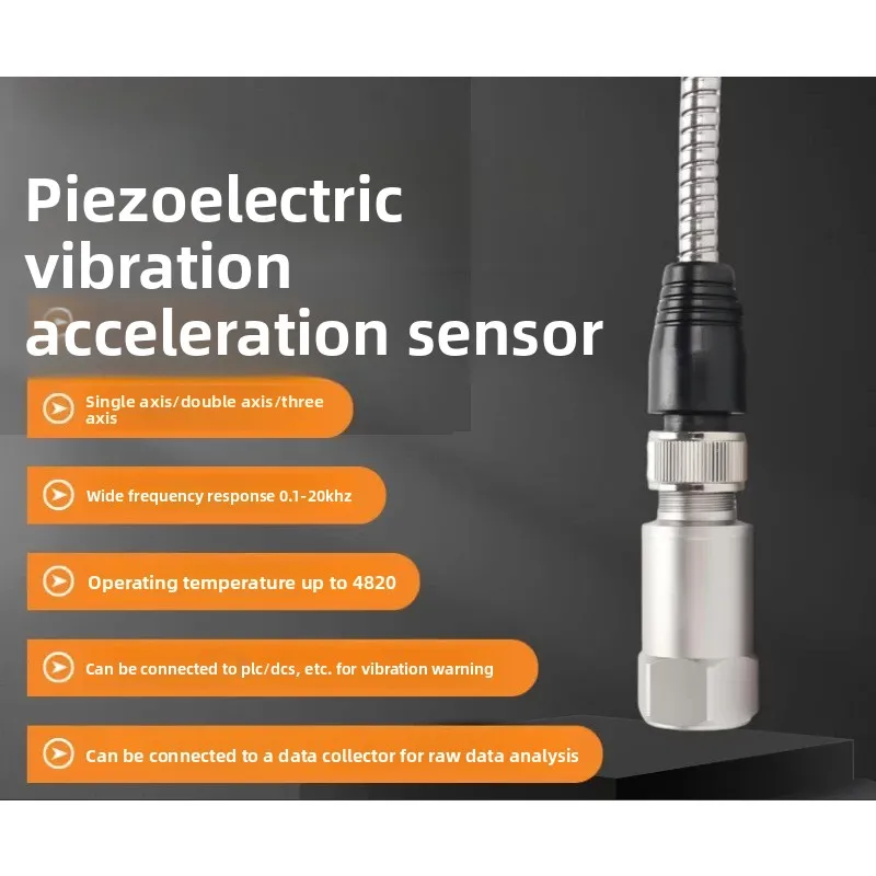 IEPE Vibration Acceleration Sensor Monitoring Industrial Equipment/Rotating Machinery/Building Vibration/Rail Transit