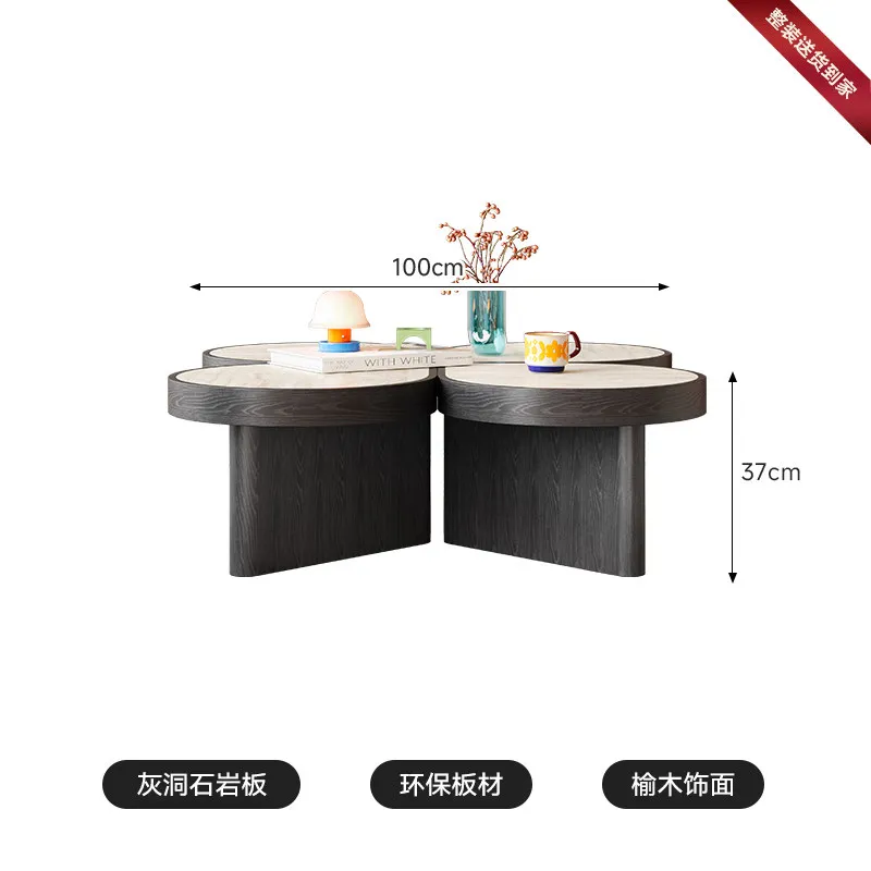 CXX household medieval small apartment living room artistic petal coffee table