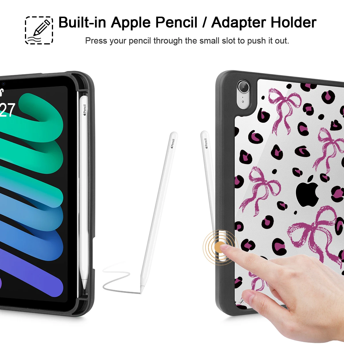 Capa de impressão de couro pu rosa quente para ipad 2025 11th a16 10.9 polegadas 10th 2022 pro 11 12.9 polegadas pro 13 m4 air 11 13 air4 air5 10.2 polegadas