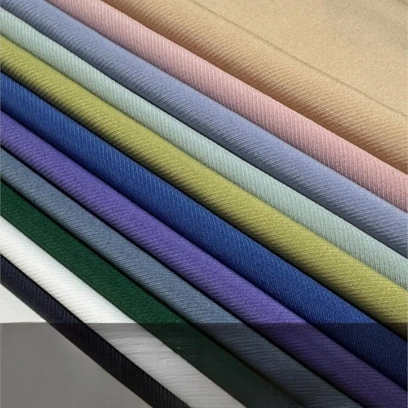 Tela de sarga color sólido elástico colgar bastante primavera verano traje pantalones gabardina ropa tela