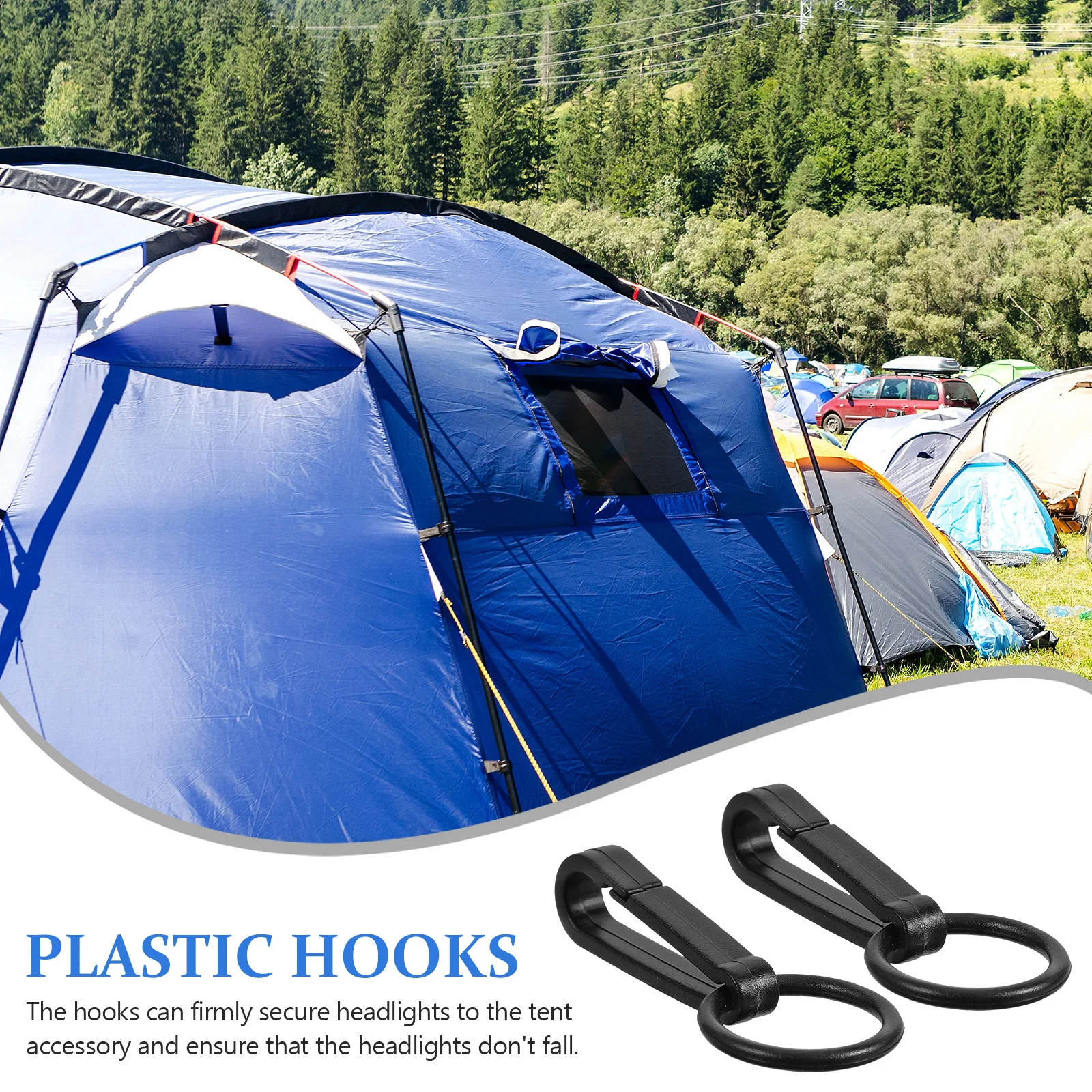 

100Pcs Durable Construction Headlamp Hook Lightweight Plastic Hardhat Tent Accessory Safety Plastic Hooks