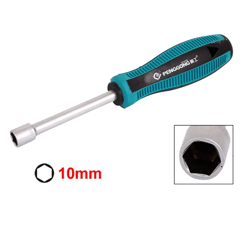 Uxcell 금속 소켓 드라이버 렌치 스크루드라이버, 육각 너트 키, 너트 드라이버 수공구, 7mm, 9mm, 10mm, 11mm, 12mm