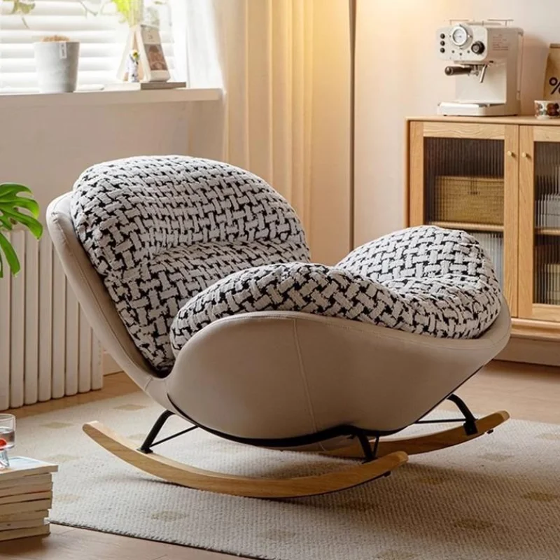

Simple Recliner Wooden Chair Accent Nordic Cheap Bedroom Rocking Living Room Chairs Designer Comfy Fotele Do Salonu Furniture