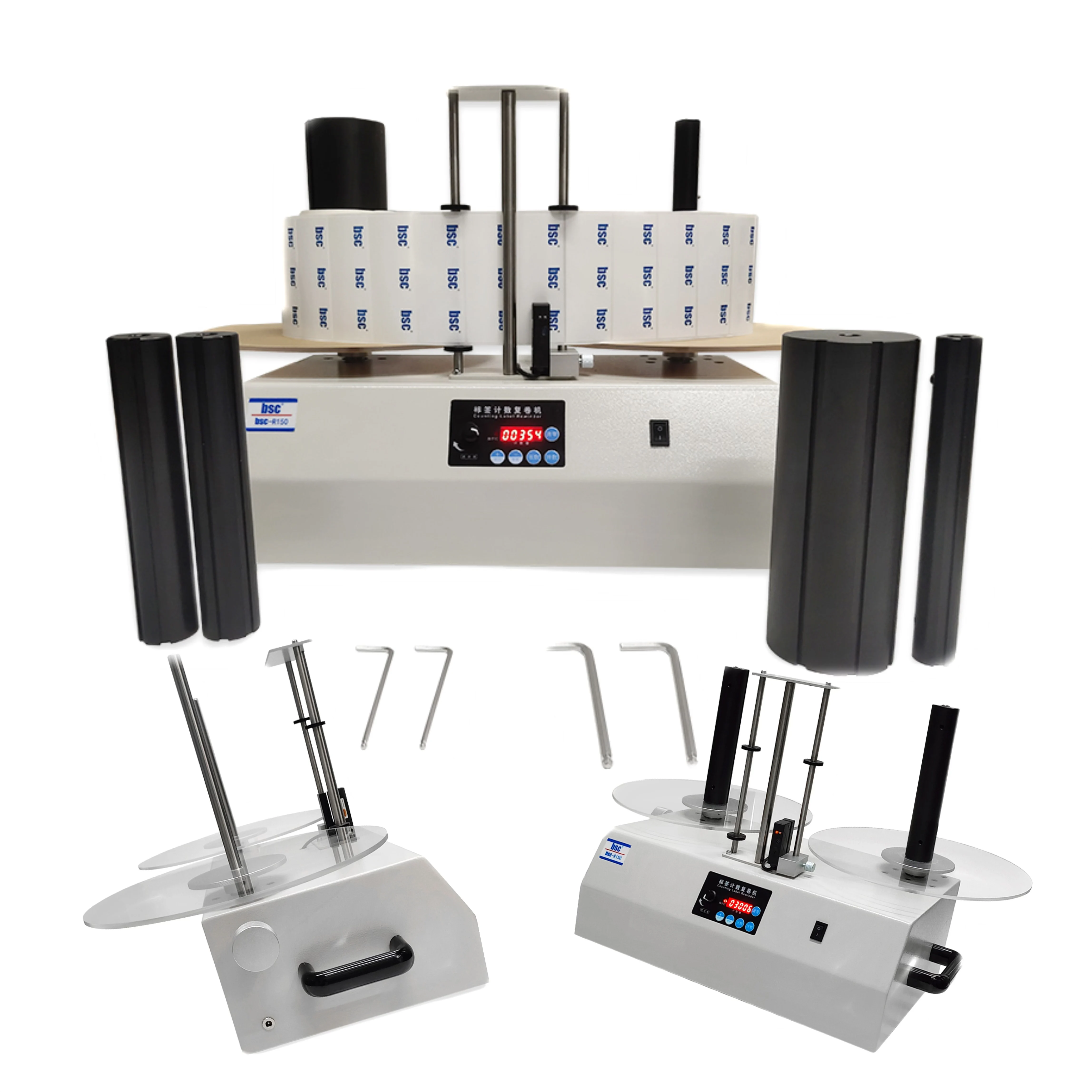 

Original BSC- R150 Reel To Reel Automatic Label Rewinder Label Counter Rewinding Machine