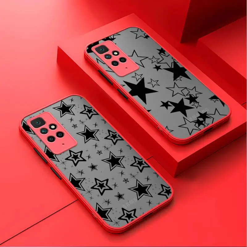 phone case for Redmi Note 11 12 9 Pro Plus K40 10 Lite 12s 9T 9C 11S Protective Sleeve Cover fundas Pentagram Art Star Moon Cool