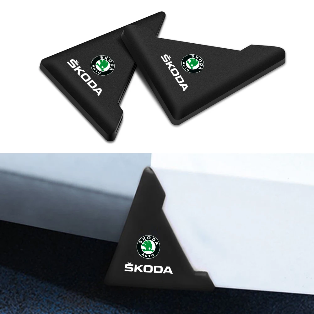 2pcs Car Door Corner Cover Anti-Scratch Silicone Protector Accessories For Skoda Octavia 3 2 A5 Superb 3 Fabia 2 Rapid Kodiaq