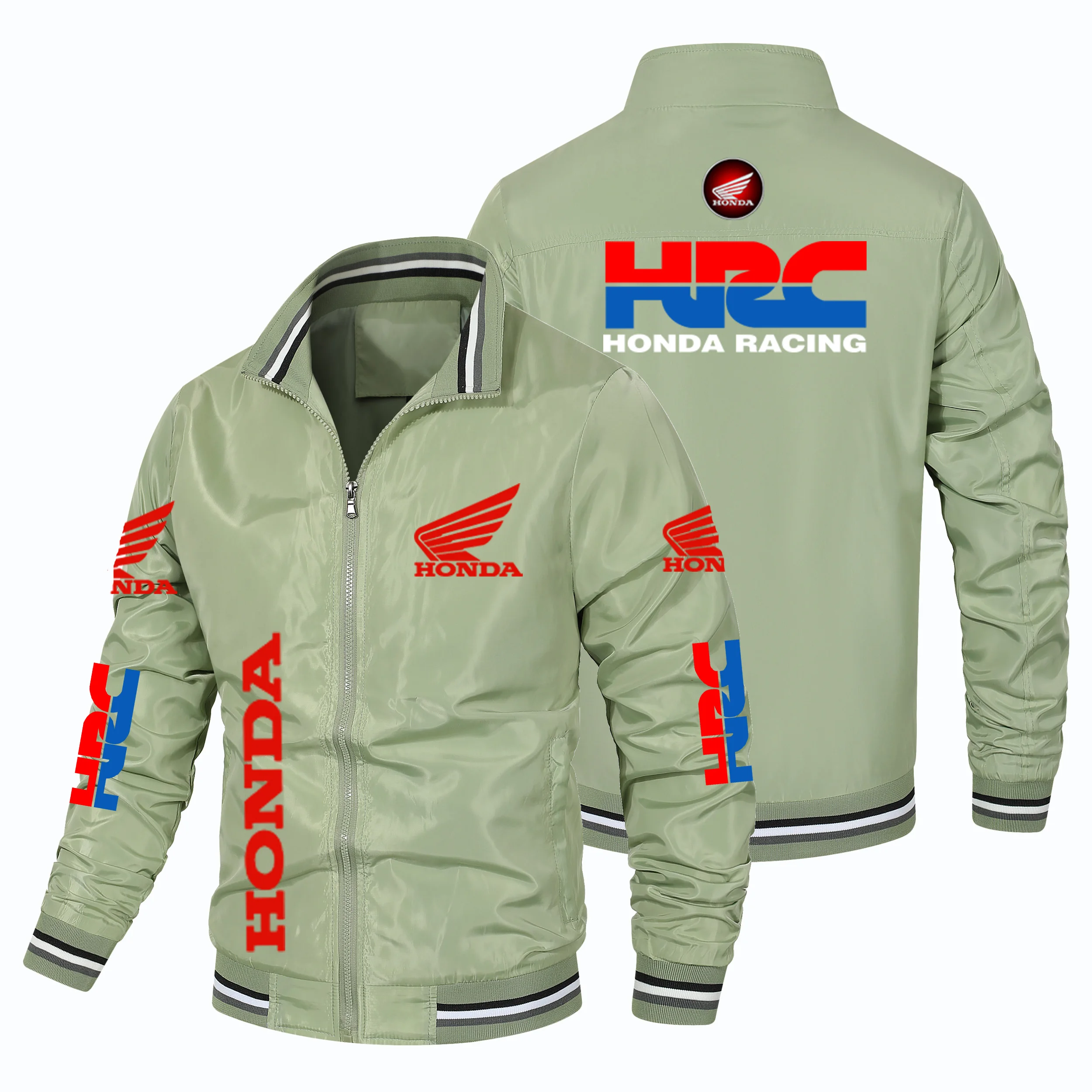 

Same As Honda Racing Team, With Dual Functionality And Appearance, Collar Jacket, a Must-Have For Streetwear, Versatile In Autum