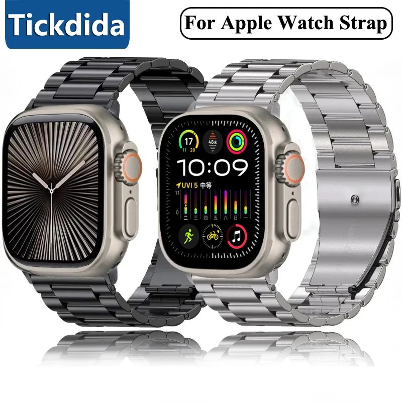 

Metal Strap for Apple Watch Band 46mm 49mm 45mm 44mm Stainless Steel Smart Watch Wristband for Series 10 9 8 7 6 SE Ultra 3 Band