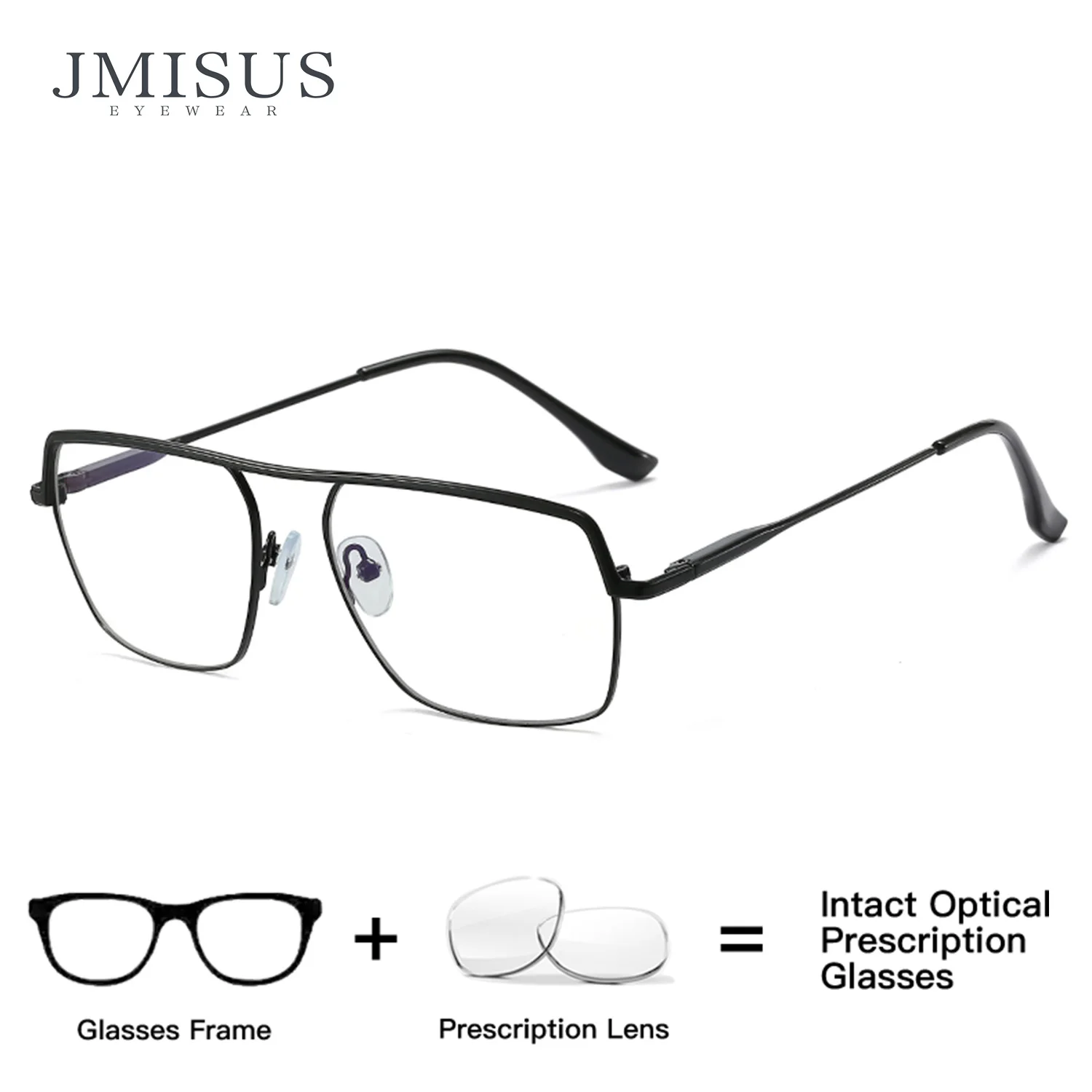 JMISUS Children Pilot Metal Prescription Glasses Boys Blue Light Blocking Photochromic Progressive Optical Glasses