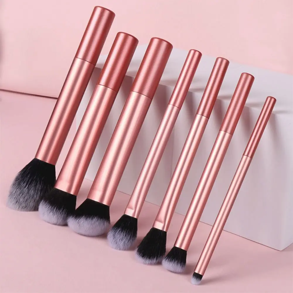 Kit de pinceaux de maquillage doux, cheveux synthétiques, facile à nettoyer, pour Blush, correcteur, ombre à paupières, outils de maquillage cosmétiques, 7 pièces/ensemble