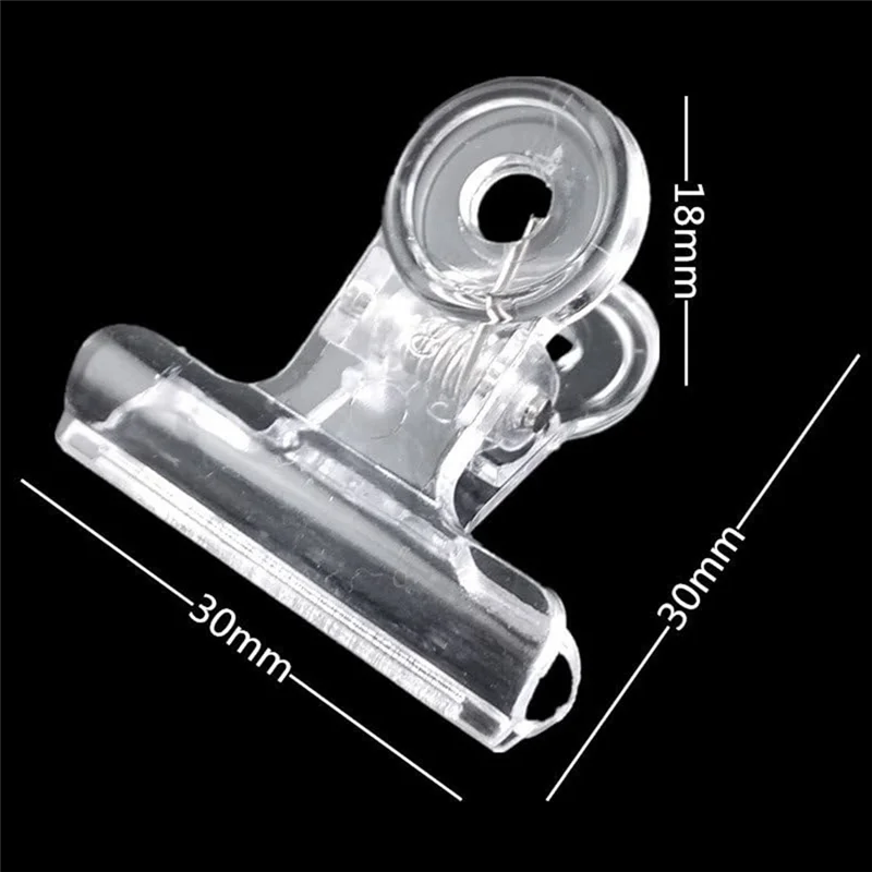 100PCS พลาสติก Bulldog คลิปชุดยูทิลิตี้กระดาษคลิปชุดคลิปบานพับสําหรับ Home,Office CLEAR