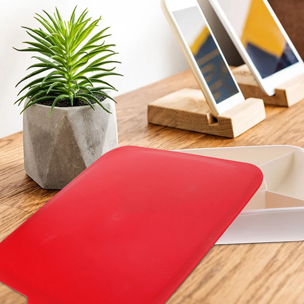 2 قطعة منظم صينية الفاكهة مقسمة صينية تقديم أطباق الوجبات الخفيفة البلاستيكية غطاء منظم الوجبات الخفيفة للحفلات والنزهات تخزين المواد الغذائية الطازجة #5