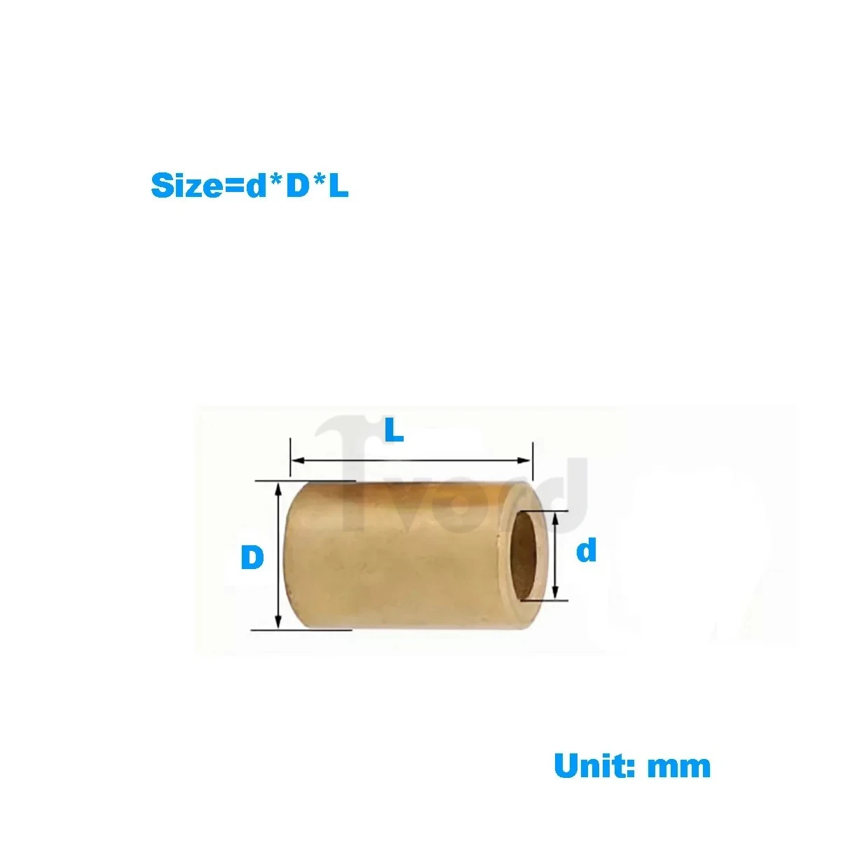Powder Metallurgy Oil Bearing Copper Sleeve / Brass Shaft Sleeve M20M22M25M28M30M32M35M40M55