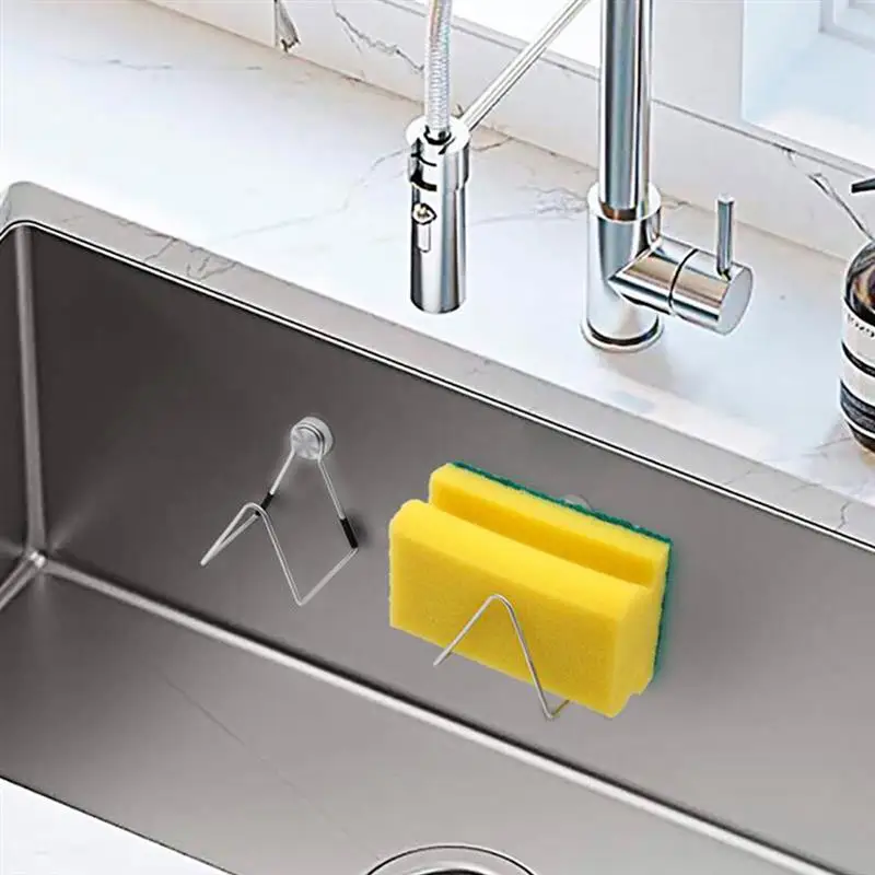 Sponges Holder Kitchen Sink Drain Drying Hanger Storage Organizer Cleaning Storage Hooks Wall Kitchen Home Magnetic shelf Soap