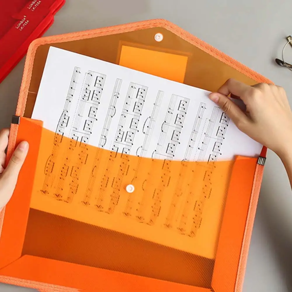 A4/A5 Colorful Waterproof Large Capacity Transparent Plastic File Folders for Storing Files Organizing Desktops