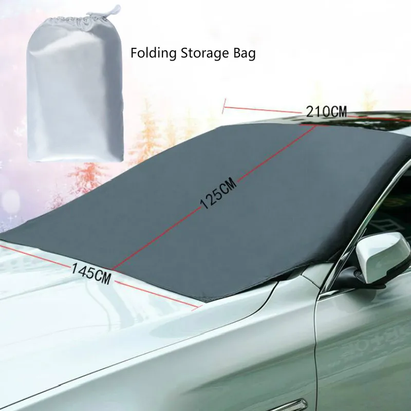 Car Windshield Snow Sun Shade Waterproof Protector Cover Automobile Magnetic Sunshade Cover Car Front Windscreen Cover