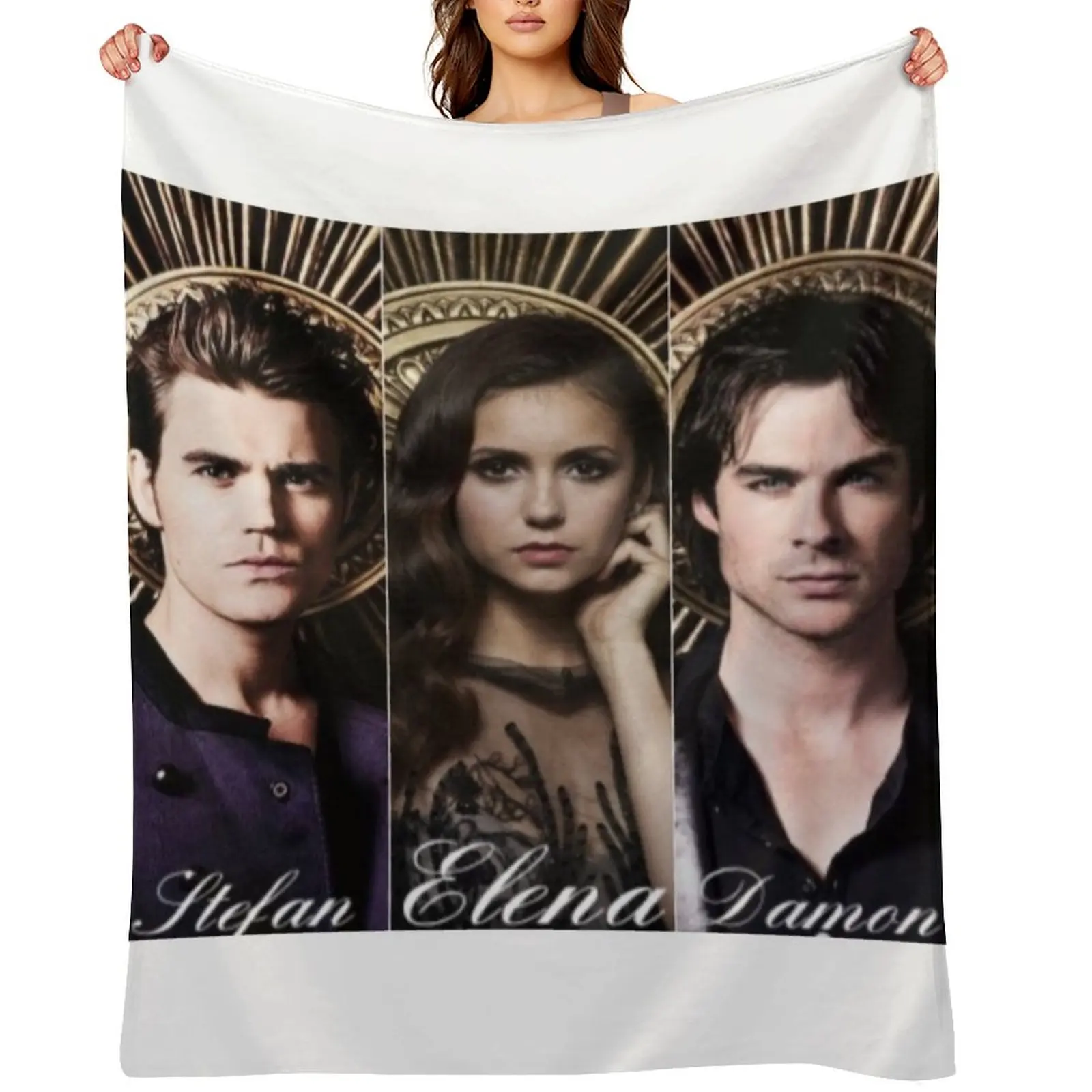 

Tvd Cast Photoshoot Throw Blanket Luxury St Polar Bed Fashionable for babies Blankets