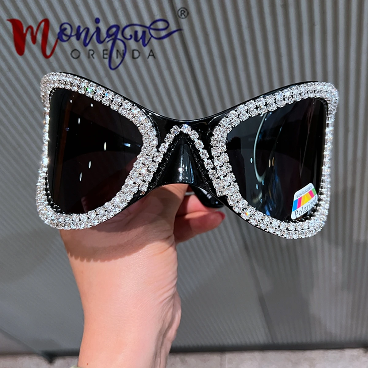 

Luxury mens Polarized Sunglasses Punk style Y2K Bling Diamond Decor Googgle Vintage Sun Glasses Women Sports Eyewear UV400