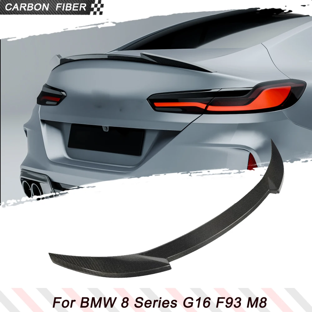 

Карбоновый спойлер на крышку багажника для BMW 8 серии G16 Gran Coupe F93 M8 2019-2024, гоночный спойлер-антикрыло, элемент обвеса